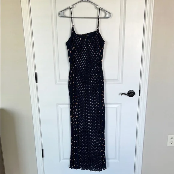 knee length dresses for ladies Beige Halter Neck Polka Dot Ruffle Maxi Dress